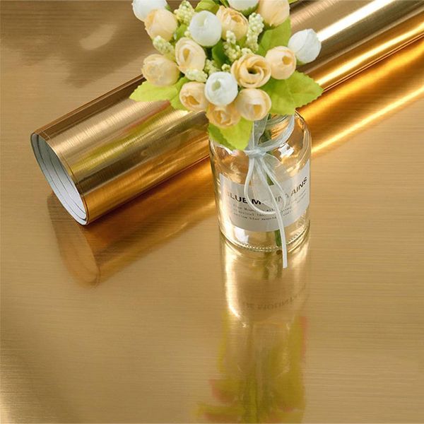 

wall stickers metal brushed gold silver diy removable wallpaper decor film pvc waterproof oil-proof house appliance kitchen sticker