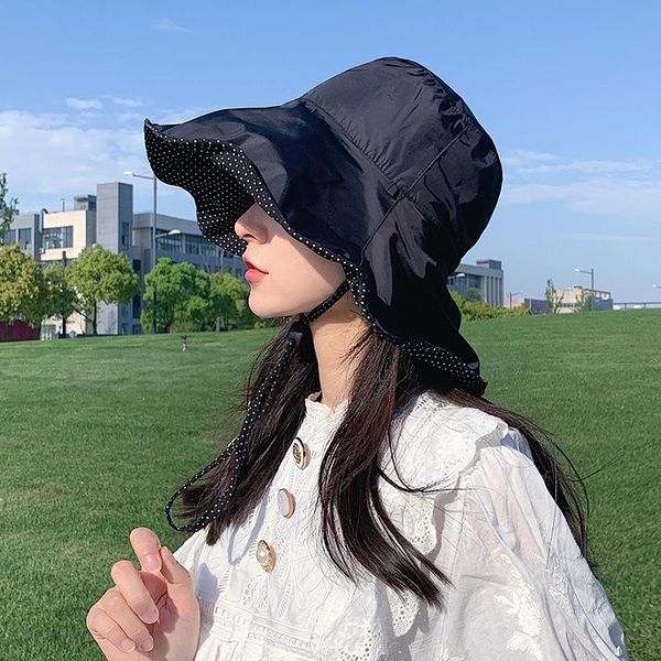 

wide brim hats spring summer double side point sun buckets caps fashion korean style woman man protection fhisherman, Blue;gray