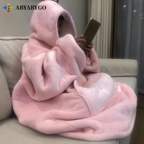 

ultra plush blanket hoodie winter oversized women men fleece warm long sleeve hooded pocket flannel thick hoody sweatshirt 1000g women', Black