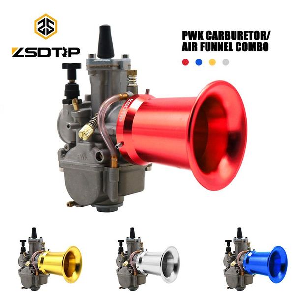 

motorcycle fuel system zsdtrp pwk carburetor 28 30 32 34mm with power jet racing motor for 50cc to 300cc 50/55mm air filter cup