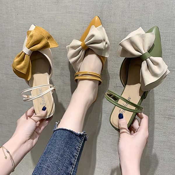 

sandals fairy wind two wear modern summer style butterfly-knot fashion back strap square heel party low (1cm-3cm), Black