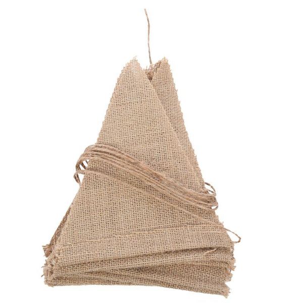 

party decoration 3.7m rustic jute hessian burlap lace bunting shabby chic wedding banner