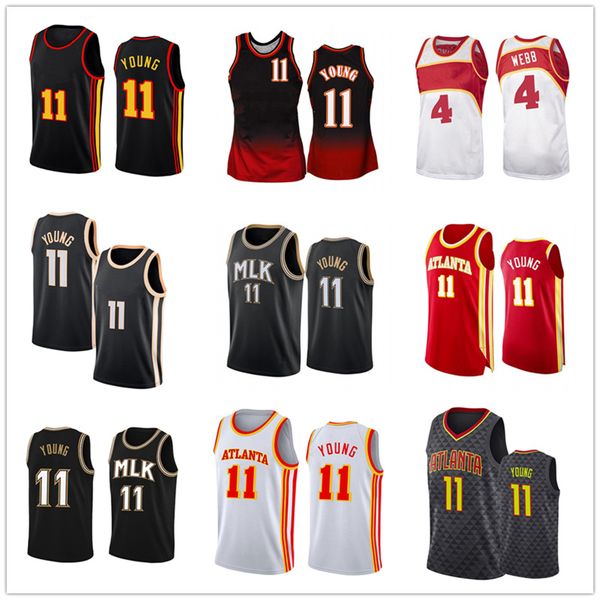 

trae 11 young jersey atlanta hawks jersey mlk commemorative jersey spud deandre webb hunter jerseys statement adf54, Black;red
