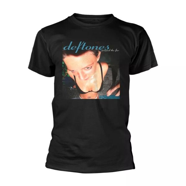 

deftones around the fur official t-shirt men unisex, White;black