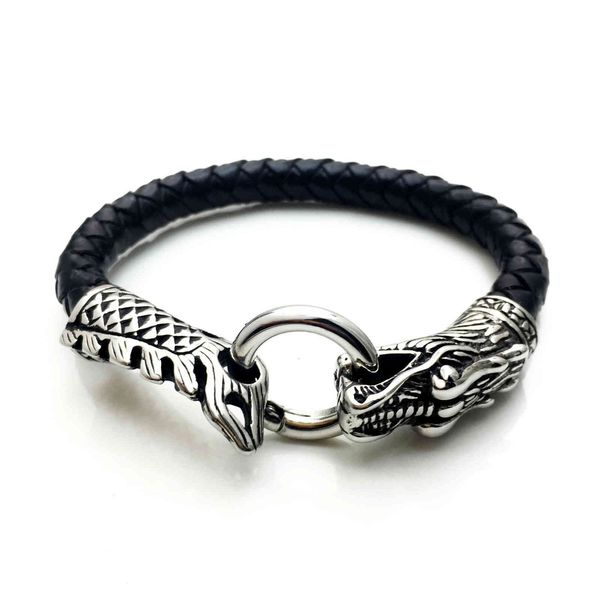 

bangles bracelets platform leather jewelry men's domineering bracelet classic, Black
