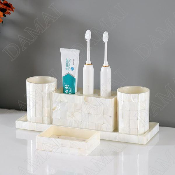 

bath accessory set european resin bathroom accessories shell applique decorative el mouth cup sets modern deskfive-piece bathrooms