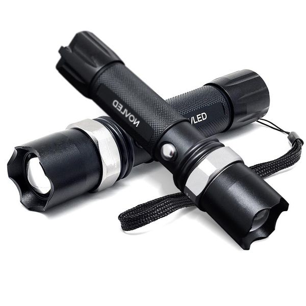 

zoom 5w 5000lm waterproof tactical battery camping fishing hunting zoomable torch light strong flashlights torches