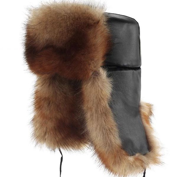 

berets mingjiebihuo fashion middle-aged and old hat male cap winter plus cashmere warm windproof thickening ear bomber hats, Blue;gray