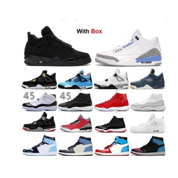 

11 11s low concord bred 4 4s black cat basketball shoes red cement men sneakers white cool grey