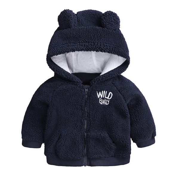 Baby Jungen Winter Jacke Neugeborenen Baby Mädchen Cartoon Ohr Mit Kapuze Pullover Tops Warme Kleidung Candy Farbe Mantel kinder kleidung