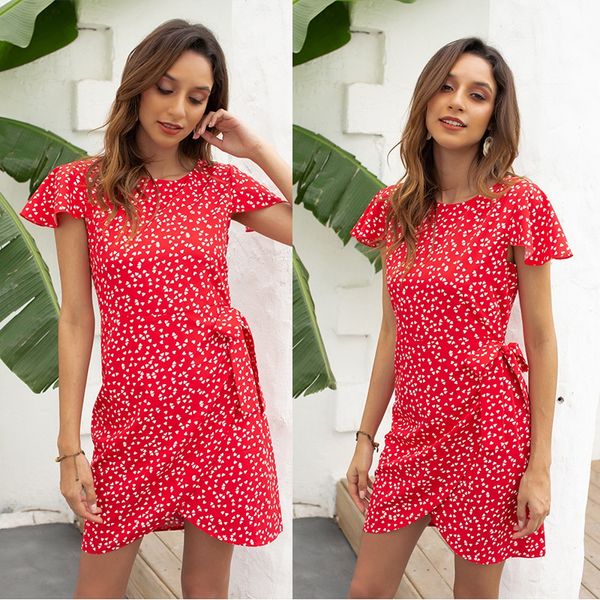 

women's clothing real shooting european and american women's short sleeve dress summer dress new one-step dress, White