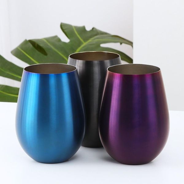 

mugs 304 stainless steel beer mups with straw wine cup tumbler portable outdoor travel coffee cocktail drinking 500ml metal