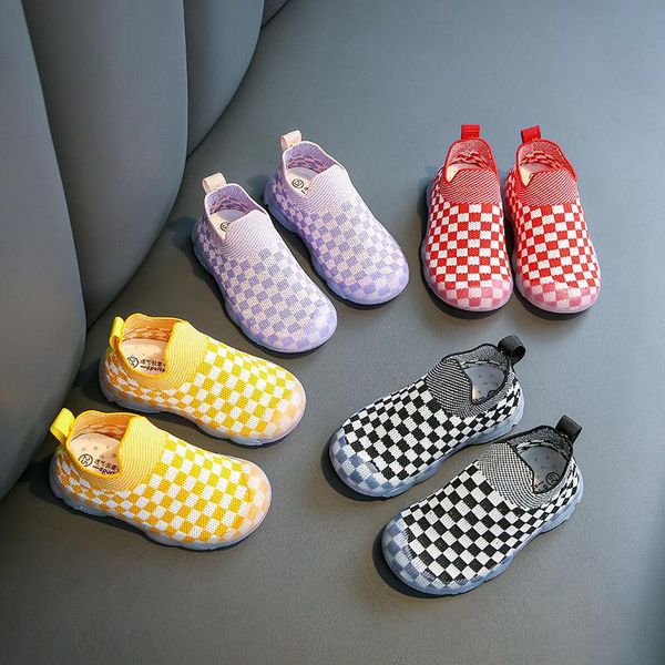 

spring and autumn style plaid socks shoes baby non-slip soft sole children floor indoor flats first walkers