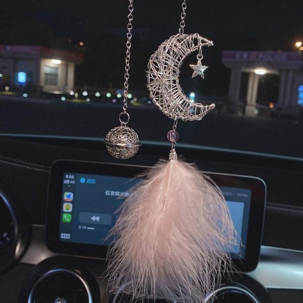 

Interior Decorations Universal Car Decoration Rearview Mirror Female Ornaments Starry Moon Dream Home Decor & Wall Hanging Adornment