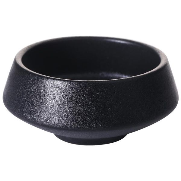 

bowls ceramic rice black matte high bowl home soup restaurant noodle snack tableware
