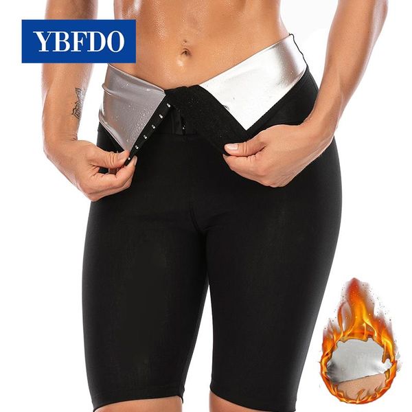 

women's shapers ybfdo waist trainers sweat sauna pants body shaper slimming women tummy three-breasted thermo leggings fitness workout, Black;white