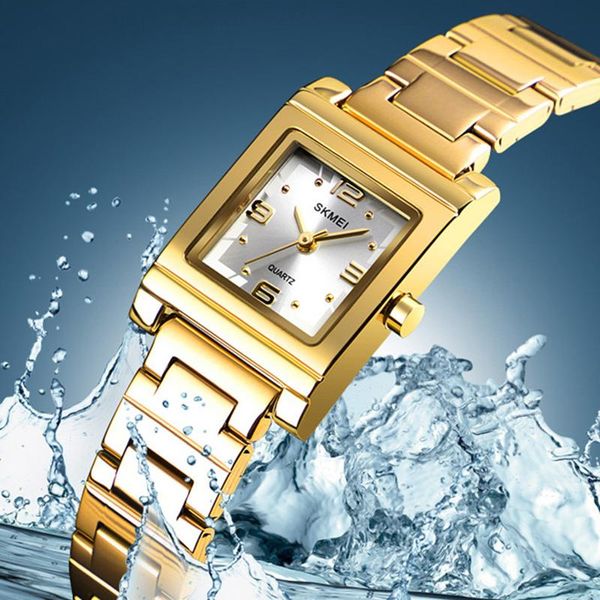 Нарученные часы Skmei Casual Women Romantic Quartz смотрит роскошные женские часы водонепроницаемые дамы Relogio fominino 1388