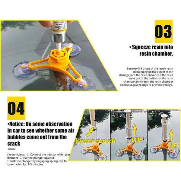 

car cleaning tools crack restore kit windshield repair by traffic accidents collisions window glass scratch