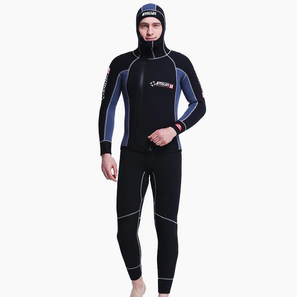 Swim Wear Wear 5mm Mercerized Velvet forro dividido com capuz com capuz ao ar livre Surfing Snorkeling Snorkeling espessou o traje de banho quente