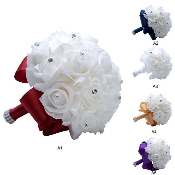 

18*22cm holding flower bride simulation bouquet wedding supplies pe bridesmaid foam flowers decorative & wreaths