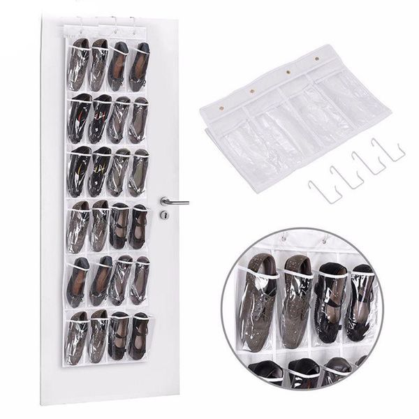 

clothing & wardrobe storage closet organizer 2021 24 pockets simple houseware crystal clear over the door hanging shoe bag yl5