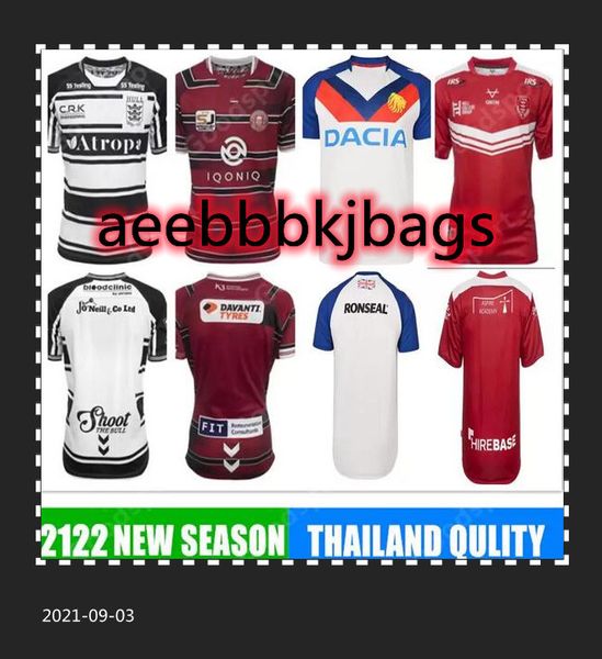 

2021 rugby jerseys shirts hull fc rovers wigan warrior english new, Black;gray