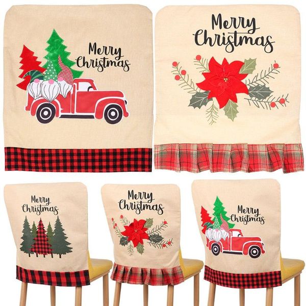 

chair covers home xmas party supplies santa claus back cover christmas decorations table decor