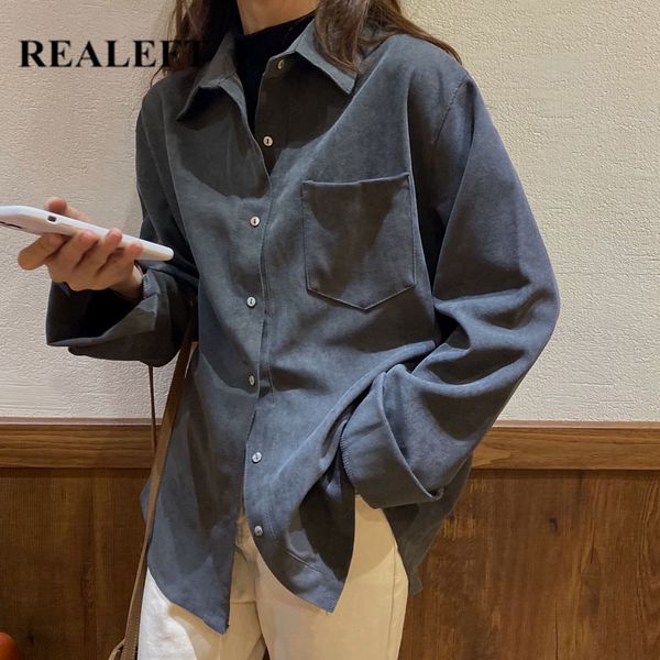 

spring one pocket women's shirts female blouse long sleeve turn-down collar korean ol style women vintage blouses 210428, White