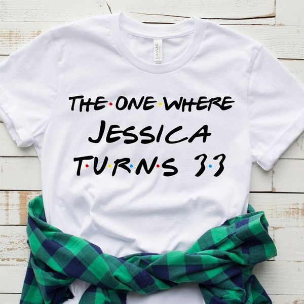 

women's t-shirt 33 years old birthday shirt, funny gift, party personality round neck 100% cotton, White