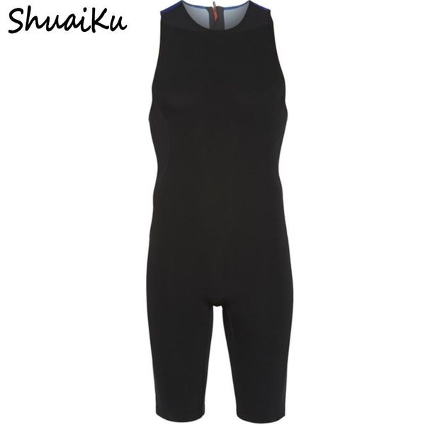

racing sets 2021 summer men triathlon suit sleeveless cycling jersey skinsuit jumpsuit maillot riding sponge pants pad breathable, Black;blue