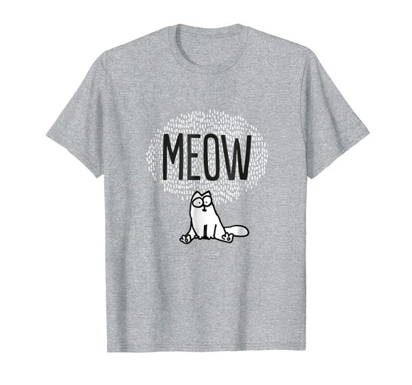 

simon's cat: meow t-shirt, White;black