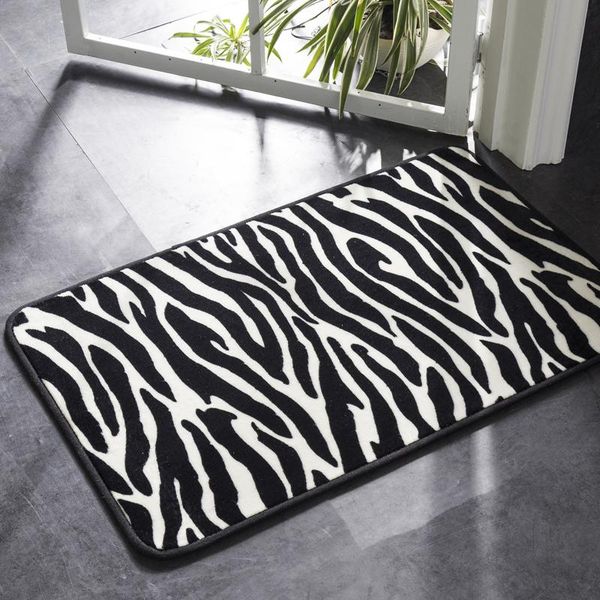 

bath mats floor classic black white geometric printed bathroom kitchen carpets doormats mat for living room anti-slip tapete tapis