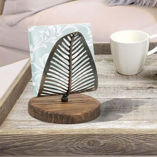 

toilet paper holders nordic solid wood base wrought iron leaf tissue holder kitchen deskvertical napkin storage seat clip cafe