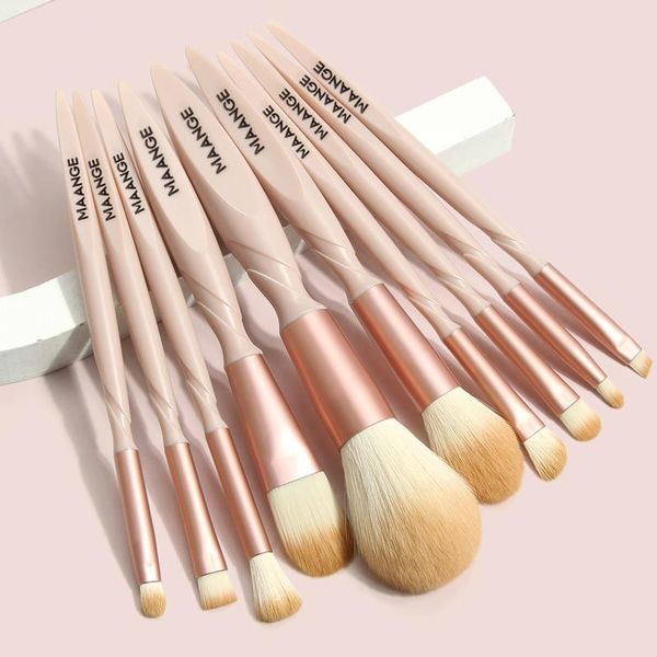 

cosmetic brushes set eyebrow eyeshadow foundation powder brush blending lip soft hair makeup maquiagem #40 eyelash curler
