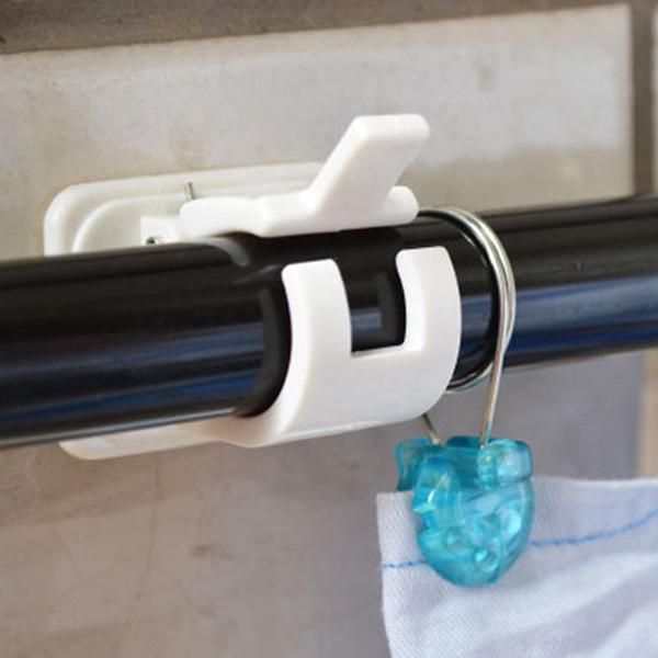 

shower curtains 2 pcs curtain hanging rod end fixing holder clip rack hook for home bathroom ser88