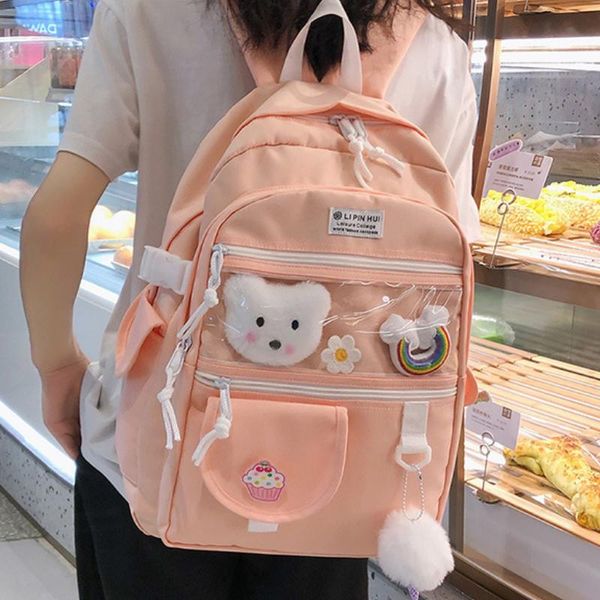 

backpack fashion women kawaii mochila cute bookbag for teenager girls waterproof men travel rucksack school bag