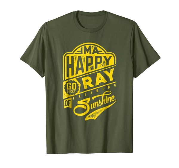 

i'm a happy go lucky ray of freaking sunshine funny t-shirt, White;black