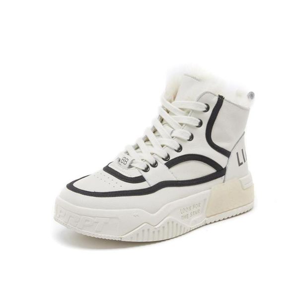 

boots winter style small fragrance women's shoes flat sports plus cashmere warm trend all-match casual, Black