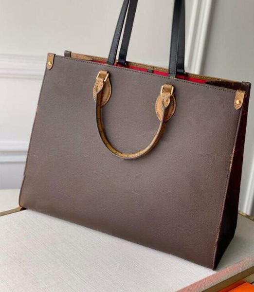 

2021 luxury designer tote bags women's and girl handbag purses floral shopping casual pvc leather shoulder fashion, Black;red
