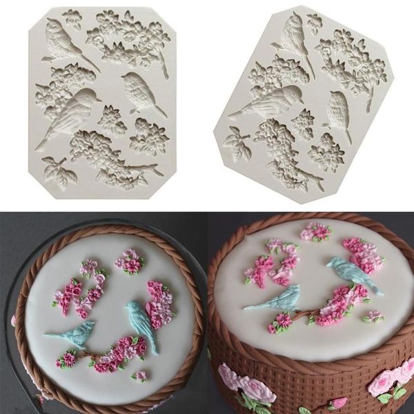 

cake tools bird flower fondant chocolate mold decorative cookie biscuit baking tool