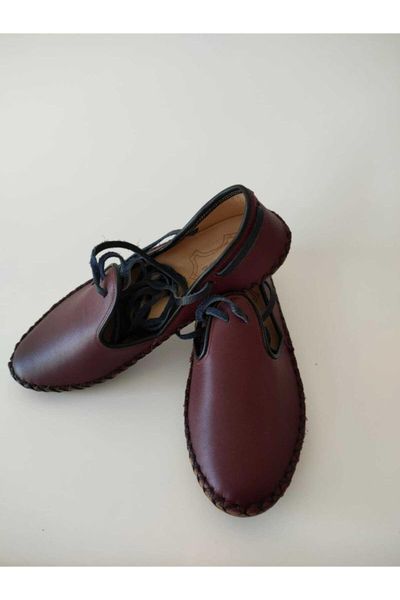 

sandals women burgundy genuine leather lace-up, Black