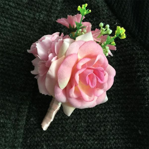 

color man wedding boutonniere groom godfather pin brooch corsage suit flower accessories for party supplies simulation decorative flowers