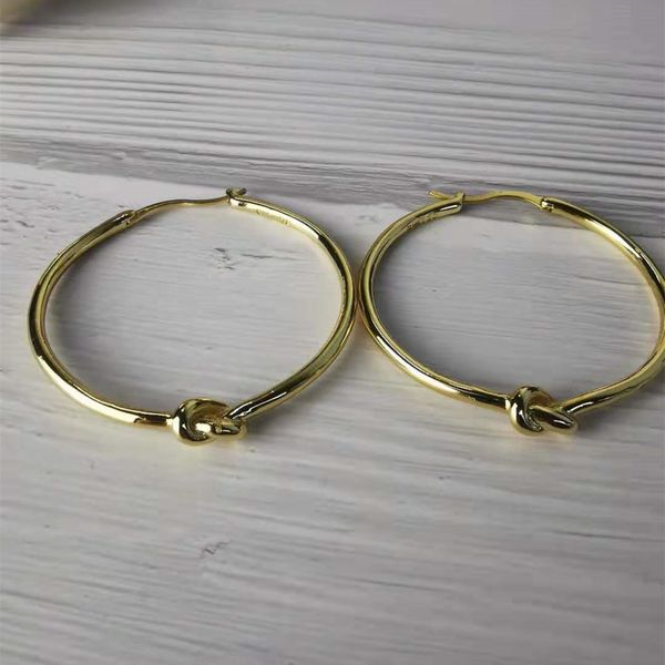 

70% off new earrings female celi wind earrings knot large circle, Golden;silver