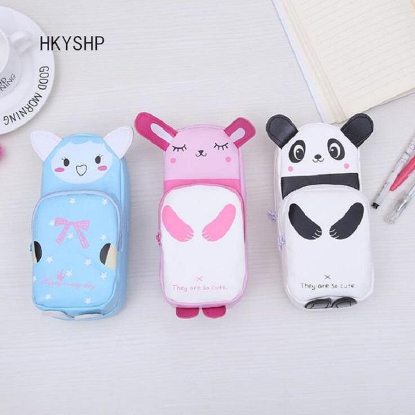 

korean version of the lovely large-capacity panda pen bag stationery bags school supplies pencil