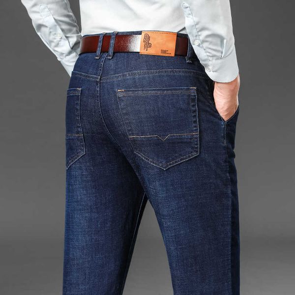 

loose straight tube autumn 2021 blue casual jeans korean fashion versatile men's wear