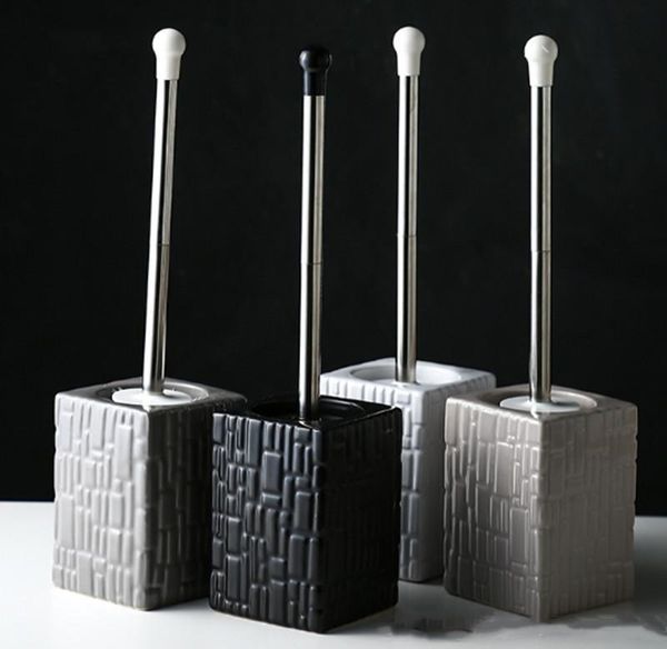 

bath accessory set ceramic toilet brush washroom clean tools bowl holder bathroom accessories constructed of durable plastic rubber