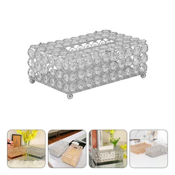 

tissue boxes & napkins 1pc holder fashion crystal box napkin case office container