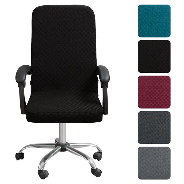 

kitchen office stretch chair cover solid seat protector covers elastic case dining computer slipcover living room
