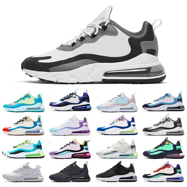

original react running shoes man woman triple white bauhaus oracle aqua bubble green cream blue bright violet dusk purple easter size 36-45