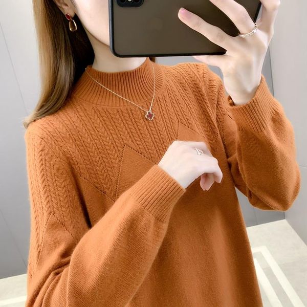 

women's sweaters 21318 (4 under the 4 row 3) to film a raccoon knitting yarn twist half turtleneck sweater [1031] 42, White;black